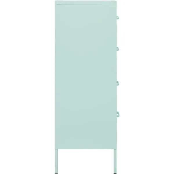 vidaXL Byråer>Byrå mintgrön 80x35x101,5 cm stål