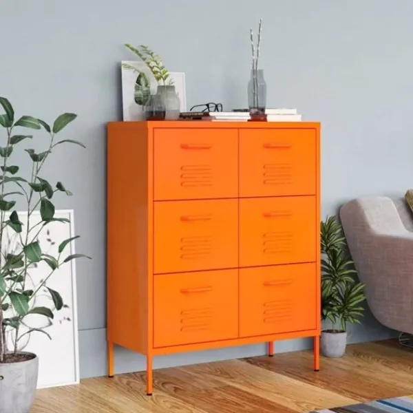 vidaXL Byråer>Byrå 80x35x101,5 cm stål