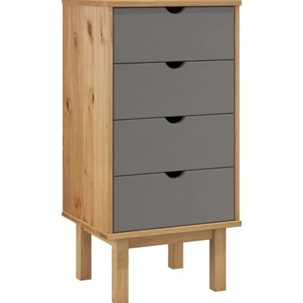 vidaXL Byråer>Byrå OTTA brun& 45x39x90cm massiv furu