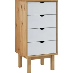 vidaXL Byråer>Byrå OTTA brun& 45x39x90cm massiv furu