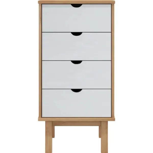 vidaXL Byråer>Byrå OTTA brun& 45x39x90cm massiv furu
