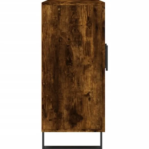 vidaXL Skåp>Byrå rökfärgad ek 90x34x80 cm konstruerat trä