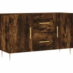 vidaXL Byråer>Byrå rökfärgad ek 100x36x60 cm konstruerat trä
