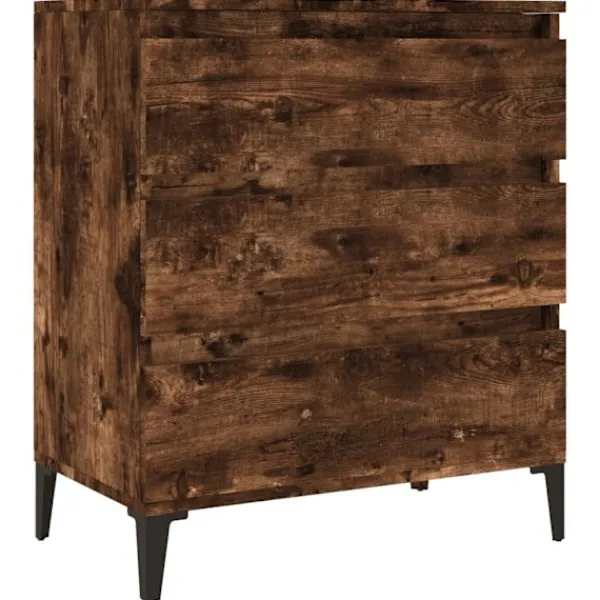 vidaXL Byråer>Byrå rökfärgad ek 60x35x70 cm konstruerat trä