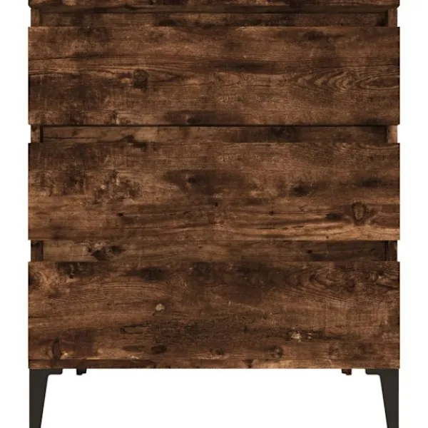 vidaXL Byråer>Byrå rökfärgad ek 60x35x70 cm konstruerat trä