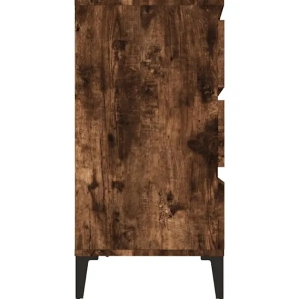 vidaXL Byråer>Byrå rökfärgad ek 60x35x70 cm konstruerat trä