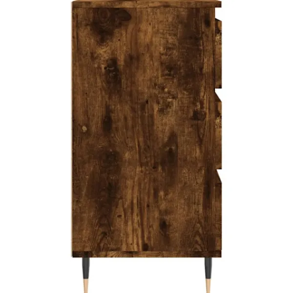 vidaXL Byråer>Byrå rökfärgad ek 60x35x70 cm konstruerat trä