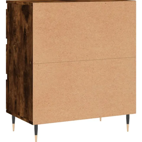 vidaXL Byråer>Byrå rökfärgad ek 60x35x70 cm konstruerat trä