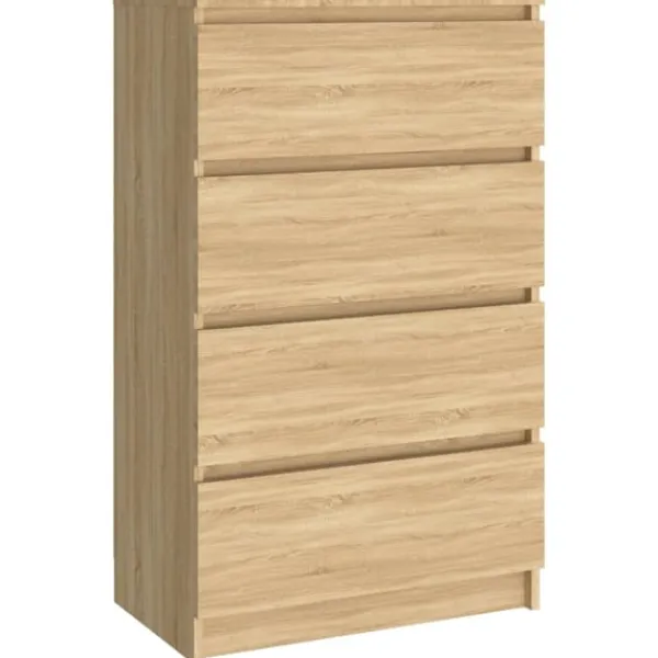 vidaXL Byråer>Byrå sonoma-ek 60x35x98,5 cm konstruerat trä