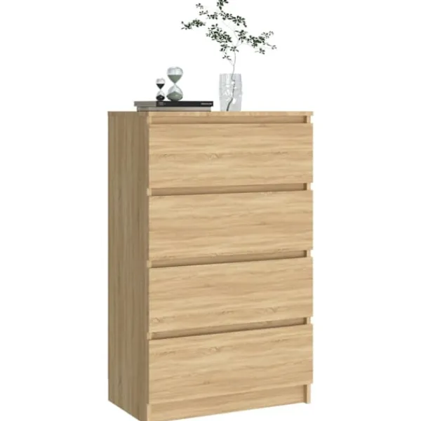 vidaXL Byråer>Byrå sonoma-ek 60x35x98,5 cm konstruerat trä