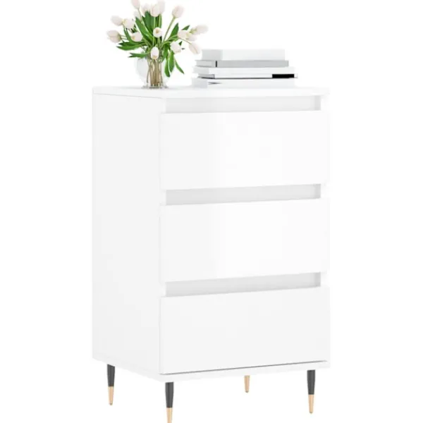vidaXL Byråer>Byrå högglans 40x35x70 cm konstruerat trä
