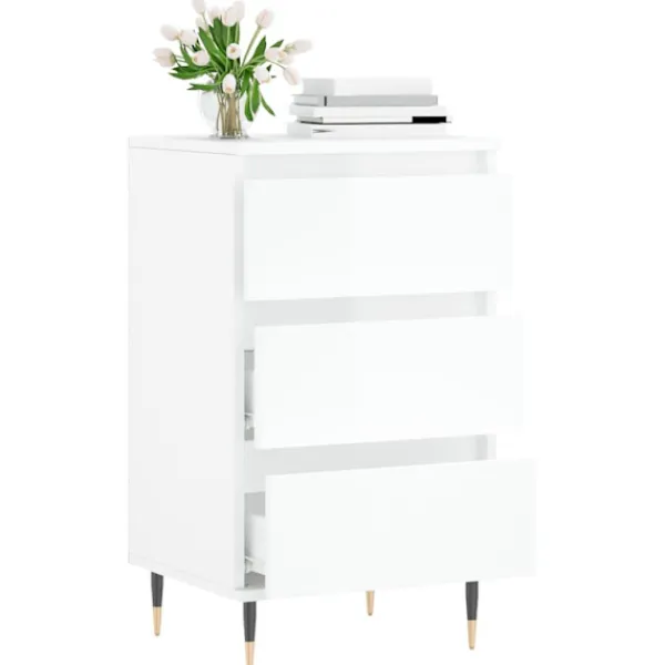 vidaXL Byråer>Byrå högglans 40x35x70 cm konstruerat trä