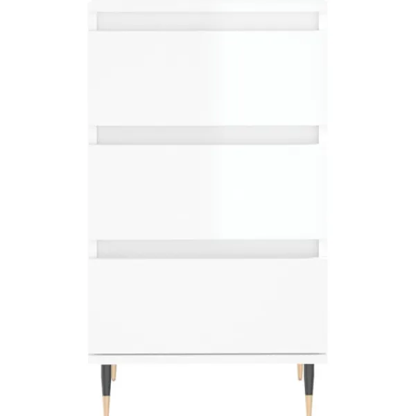 vidaXL Byråer>Byrå högglans 40x35x70 cm konstruerat trä