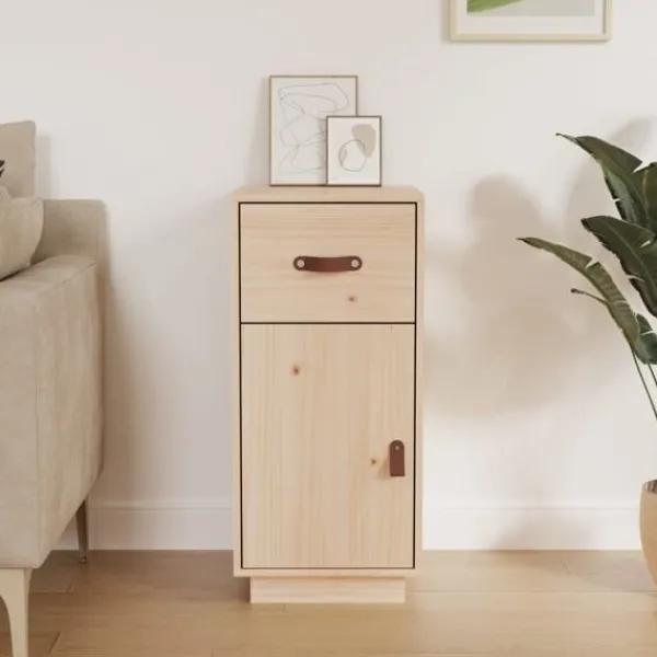 vidaXL Byråer>Byrå 34x40x75 cm massiv furu