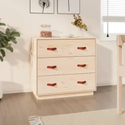 vidaXL Byråer>Byrå 80x40x75 cm massiv furu