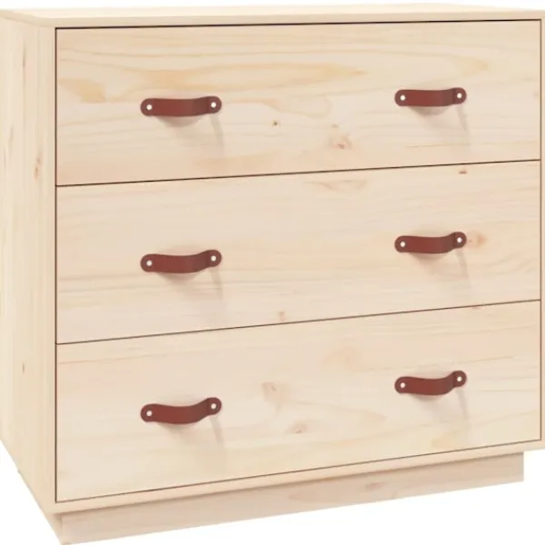 vidaXL Byråer>Byrå 80x40x75 cm massiv furu