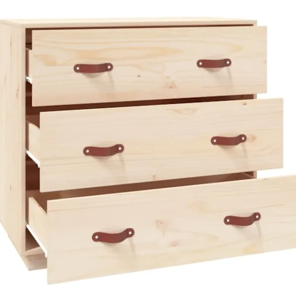 vidaXL Byråer>Byrå 80x40x75 cm massiv furu