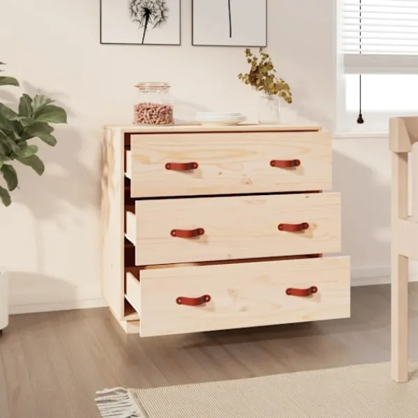 vidaXL Byråer>Byrå 80x40x75 cm massiv furu