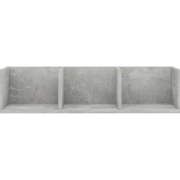 vidaXL Hyllor>CD-hylla betong 75x18x18 cm konstruerat trä