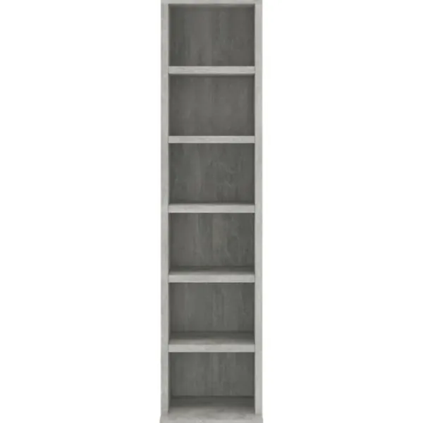 vidaXL Hyllor>CD-hylla betong 21x20x88 cm konstruerat trä