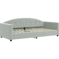 vidaXL Soffor>Dagbädd ljus 90x200 cm sammet