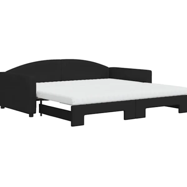 vidaXL Soffor>Dagbädd med extrabädd och madrasser 100x200 cm tyg