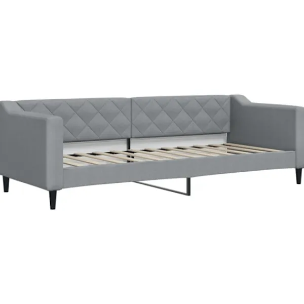 vidaXL Soffor>Dagbädd med madrass ljus 80x200 cm tyg