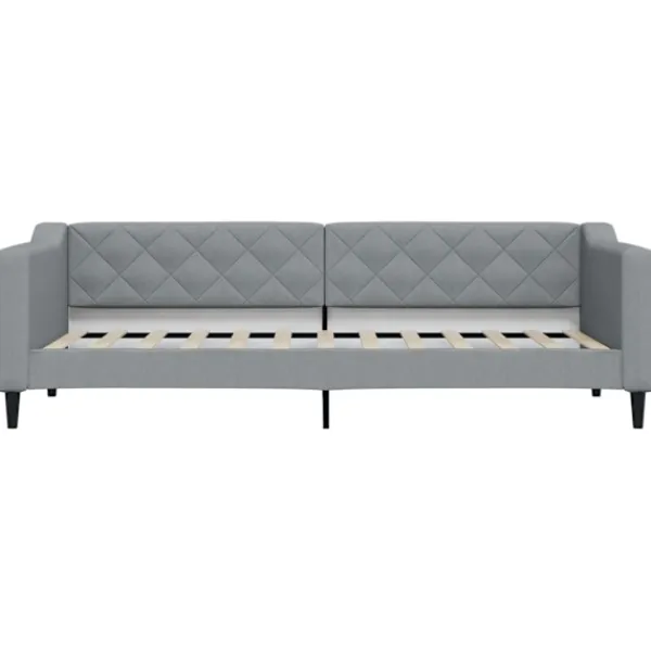 vidaXL Soffor>Dagbädd med madrass ljus 80x200 cm tyg
