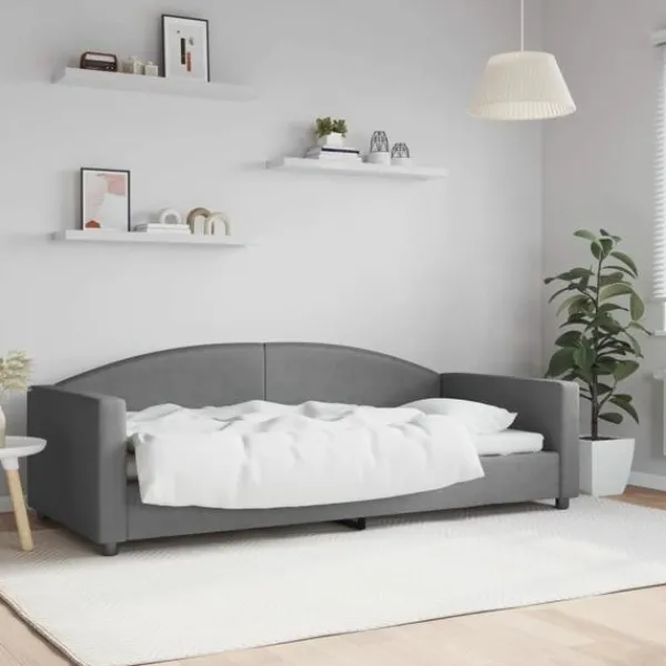 vidaXL Soffor>Dagbädd mörk 90x200 cm tyg