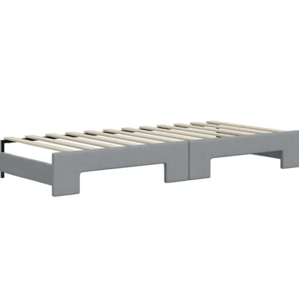 vidaXL Soffor>Dagbädd utdragbar ljus 100x200 cm tyg