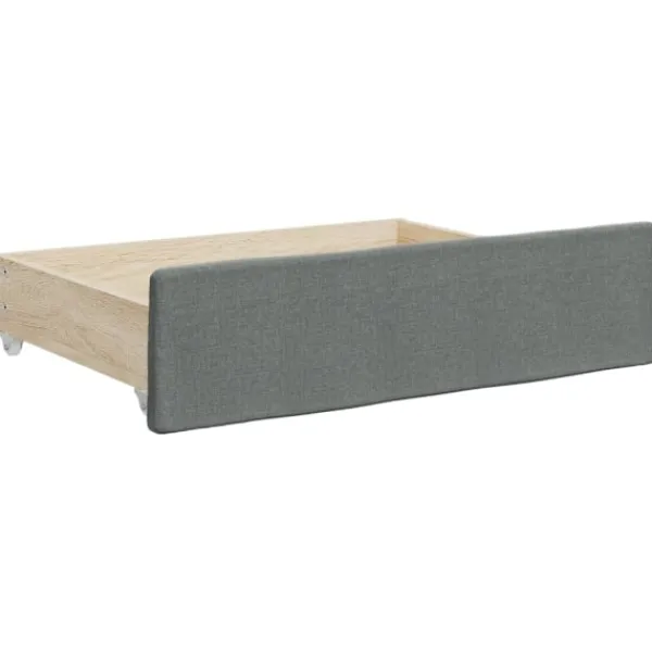 vidaXL Soffor>Dagbädd utdragbar med lådor mörk 80x200 cm tyg