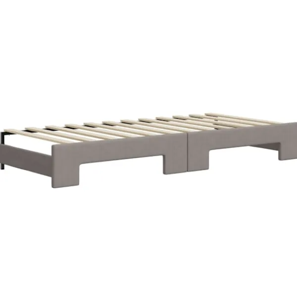vidaXL Soffor>Dagbädd utdragbar med lådor 100x200 cm tyg