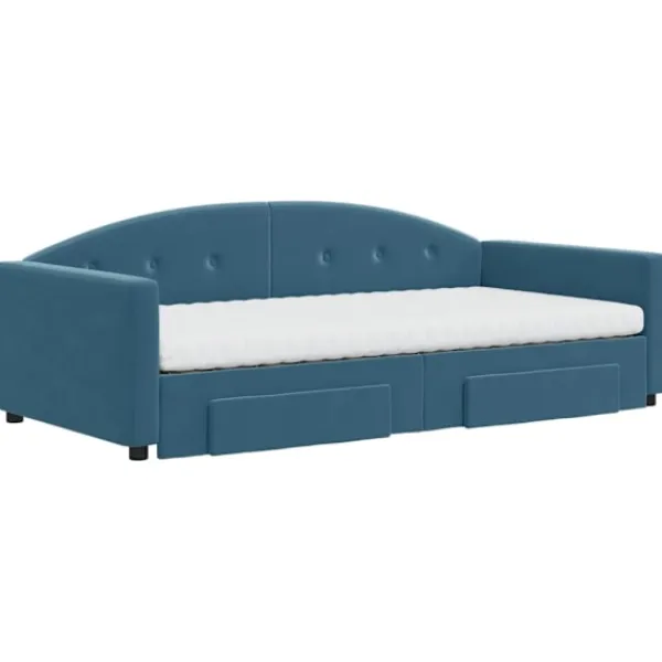 vidaXL Soffor>Dagbädd utdragbar med lådor 100x200 cm sammet