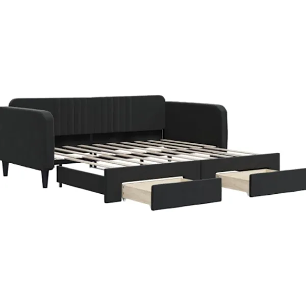 vidaXL Soffor>Dagbädd utdragbar med lådor 90x190 cm sammet