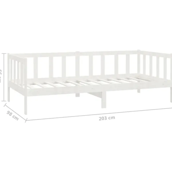 vidaXL Sängar>Dagbädd massiv furu 90x200 cm