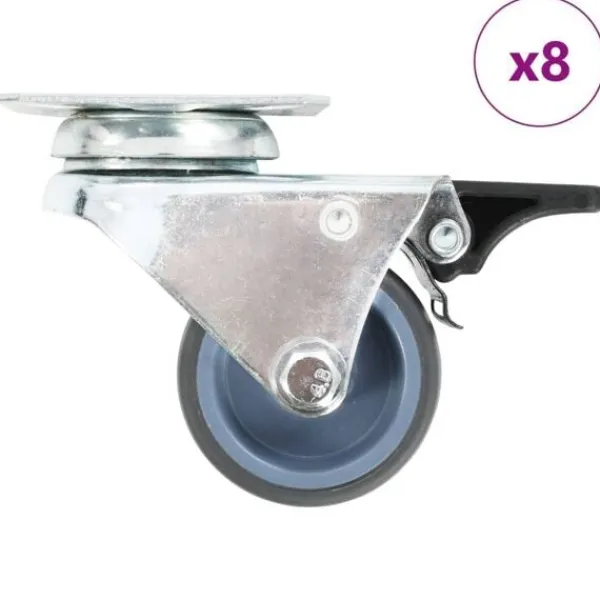 vidaXL Balkongmöbler>Dubbla länkhjul 8 st 50 mm