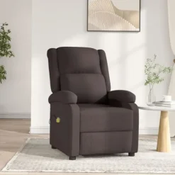 vidaXL Fåtöljer>Elektrisk massagefåtölj mörk tyg