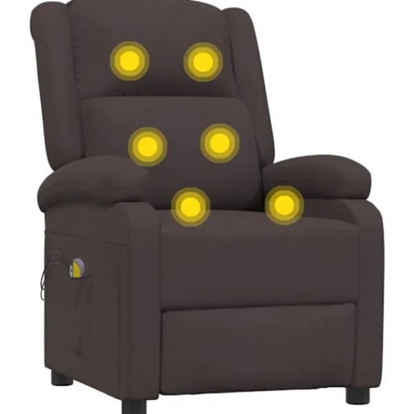 vidaXL Fåtöljer>Elektrisk massagefåtölj mörk tyg