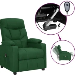 vidaXL Fåtöljer>Elektrisk reclinerfåtölj mörk tyg