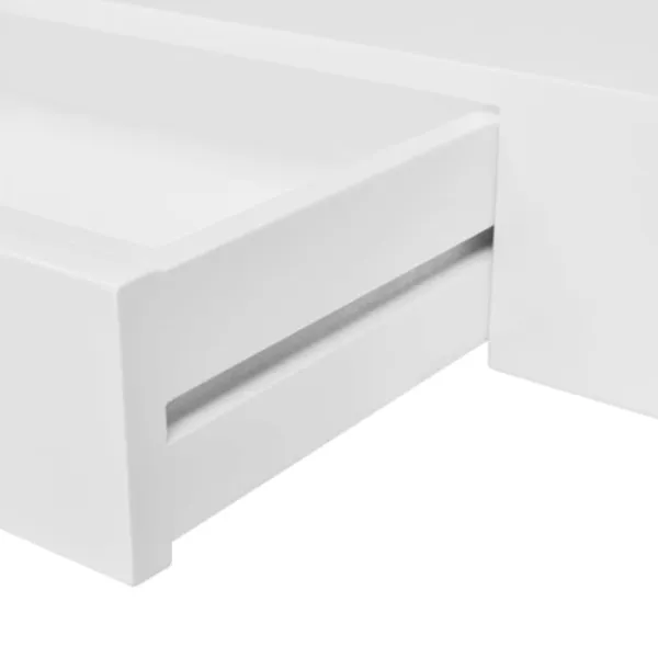 vidaXL Hyllor>Flytande vägghylla med låda MDF 80x25x8cm