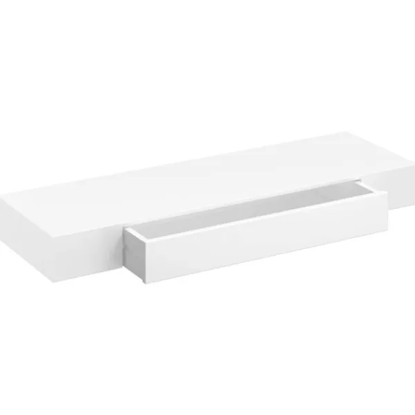 vidaXL Hyllor>Flytande vägghylla med låda MDF 80x25x8cm