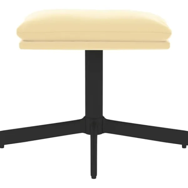 vidaXL Pallar>Fotpall gräddvit 60x60x36 cm sammet