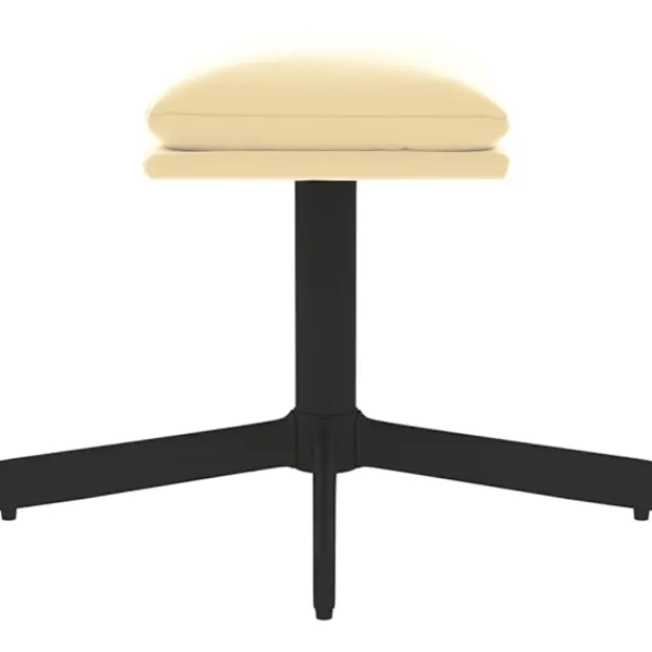 vidaXL Pallar>Fotpall gräddvit 60x60x36 cm sammet