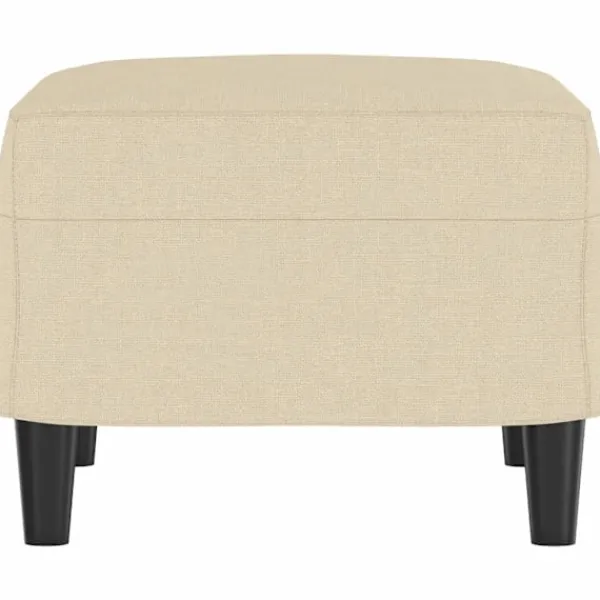 vidaXL Pallar>Fotpall gräddvit 60x50x41 cm tyg
