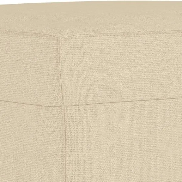 vidaXL Pallar>Fotpall gräddvit 60x50x41 cm tyg