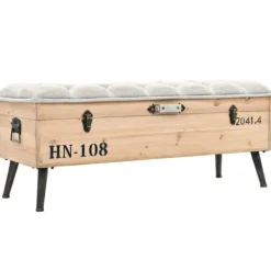vidaXL Kistor & Koffertar>Förvaringsbänk 110 cm massivt granträ