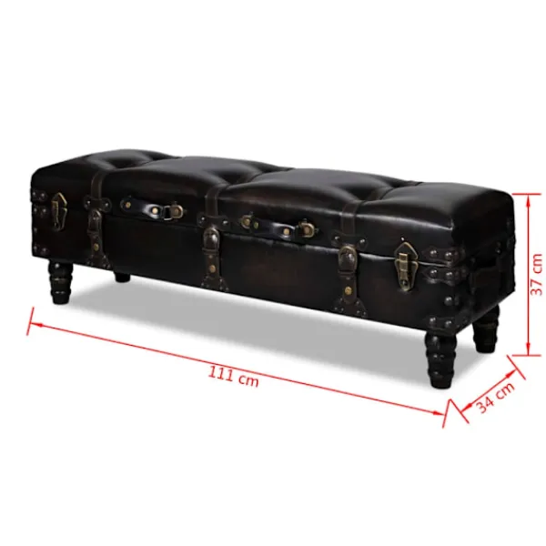 vidaXL Pallar>Förvaringsbänk lång 111x34x37 cm