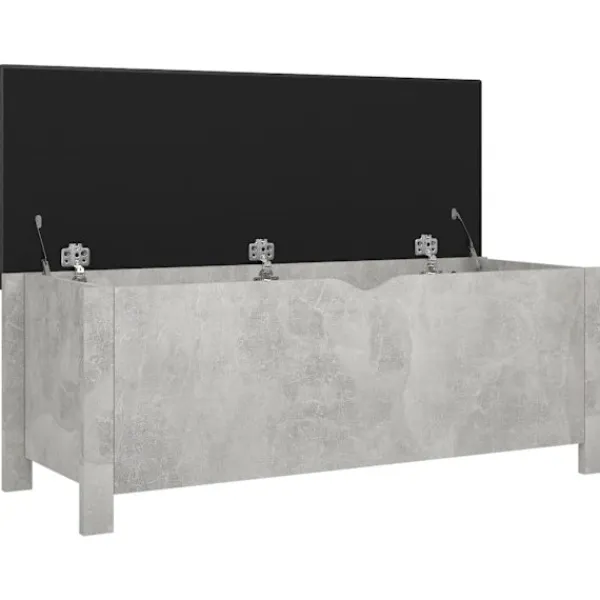 vidaXL Sideboards>Förvaringsbänk med dyna betong 105x40x45 cm konstruerat trä