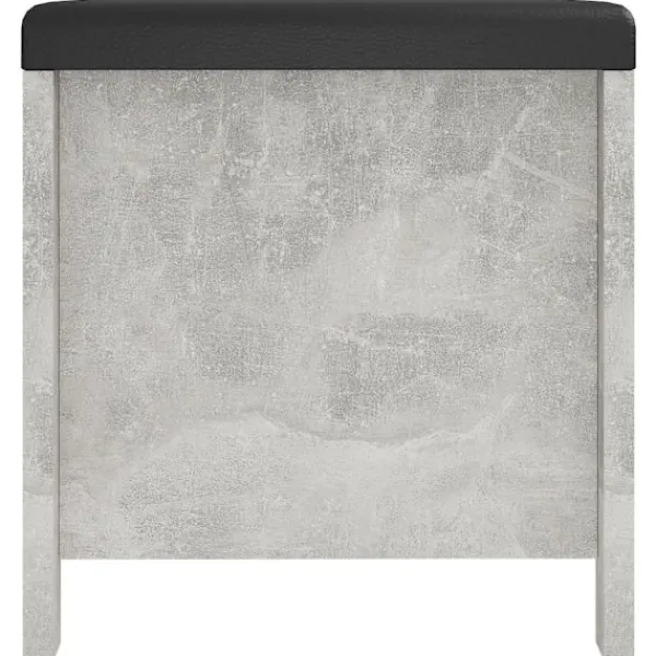 vidaXL Sideboards>Förvaringsbänk med dyna betong 105x40x45 cm konstruerat trä