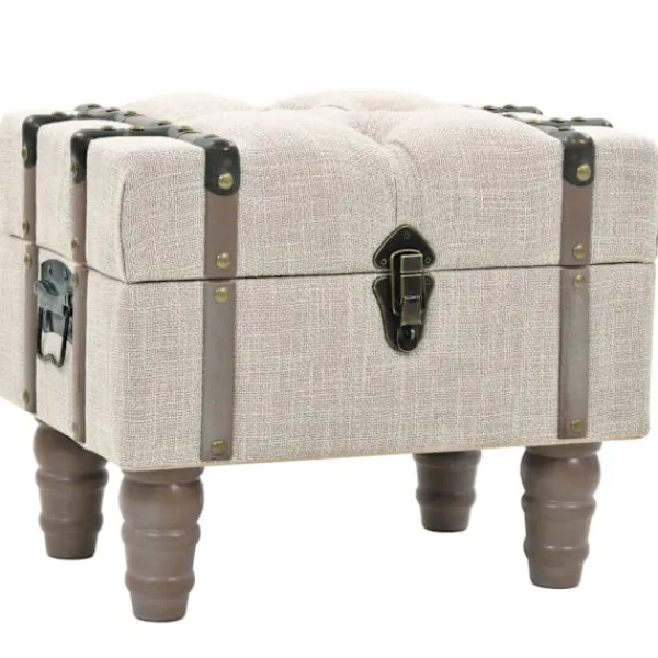 vidaXL Kistor & Koffertar>Förvaringsbänk set 3 delar massivt trä och stål 112x37x45 cm